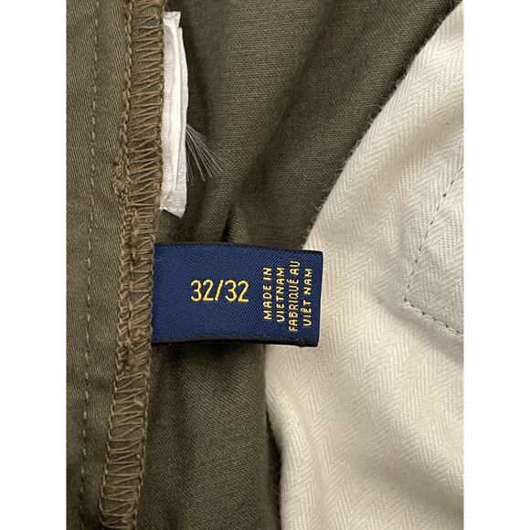 Polo Ralph Lauren Varick Slim Straight 32X32 5 Pockets Olive Green Wrinkle - Picture 7 of 8